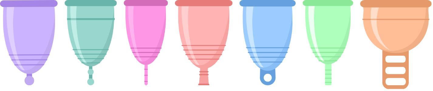 Copas menstrual tipos y tamaños